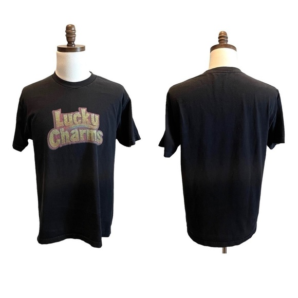 LUCKY CHARMS Graphic T-Shirt Y2K Black Large Alstyle Apparels Vintage streetwear - Picture 10 of 10